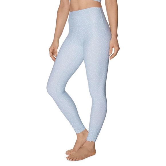 Betsey Johnson 7/8 Polka Dot Leggings Starlite Blue Size M - Picture 2 of 7